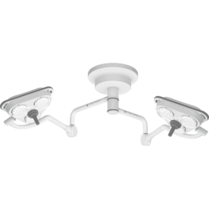 Foco Cirúrgico de Teto Led dois Braços (DUPLEX) 3LE-3LE (130.000 + 130.000 LUX)