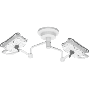 Foco Cirúrgico de Teto Led dois Braços (DUPLEX) 4LE-4LE (160.000 + 160.000 LUX)