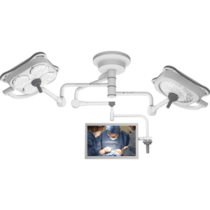 Foco Cirúrgico de Teto Led Três Braços (TRIPLEX) 4LE-M1LE-MONITOR (160.000 + 160.000 LUX)