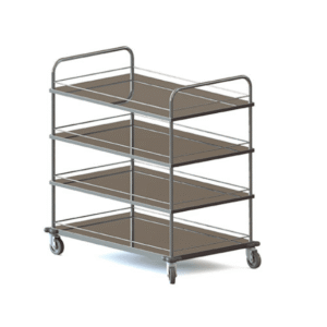 Mesa Auxiliar em Inox com 04 Prateleiras