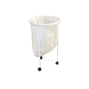 Suporte Hamper Esmaltado Com Saco Algodão Cru